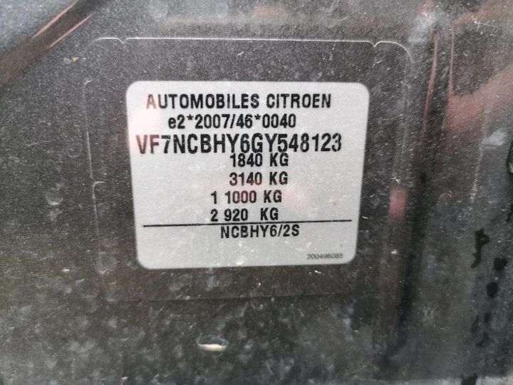 Photo 8 VIN: VF7NCBHY6GY548123 - CITROEN C4 