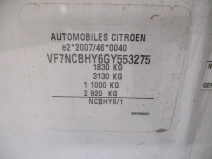 Photo 13 VIN: VF7NCBHY6GY553275 - CITROEN C4 5P ENTREPRISE (2 SEATS) 