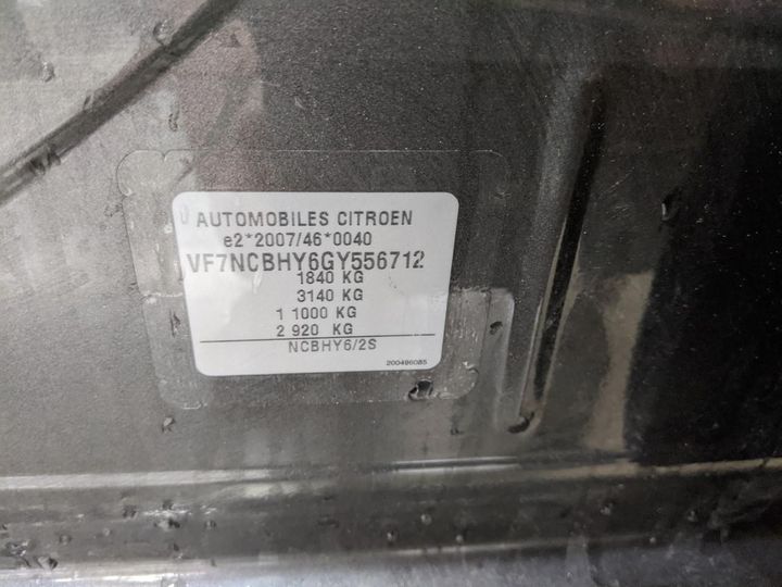 Photo 14 VIN: VF7NCBHY6GY556712 - CITROEN C4 