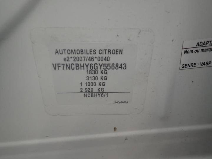 Photo 11 VIN: VF7NCBHY6GY556843 - CITROEN C4 5P ENTREPRISE (2 SEATS) 