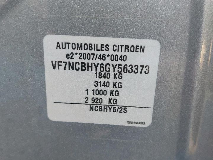 Photo 8 VIN: VF7NCBHY6GY563373 - CITROEN C4 