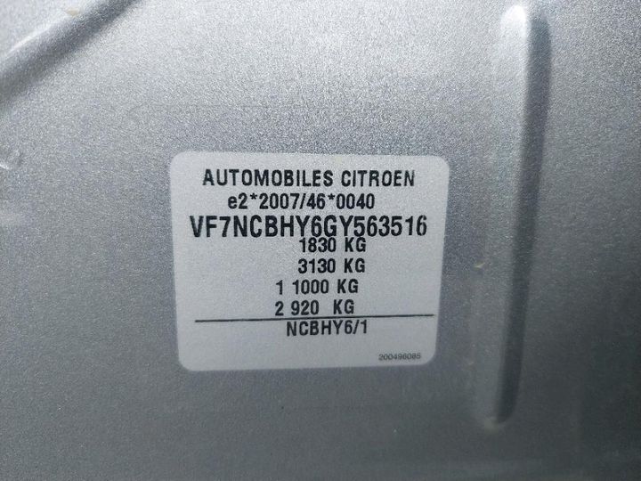 Photo 8 VIN: VF7NCBHY6GY563516 - CITROEN C4 