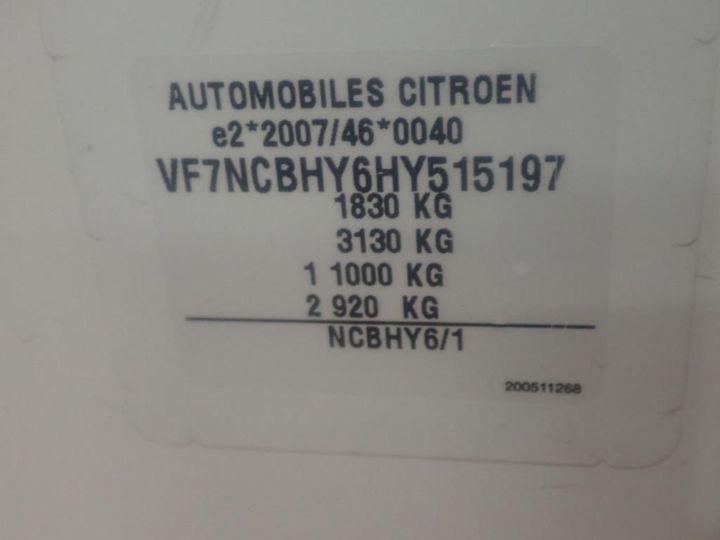 Photo 13 VIN: VF7NCBHY6HY515197 - CITROEN C4 5P ENTREPRISE (2 SEATS) 