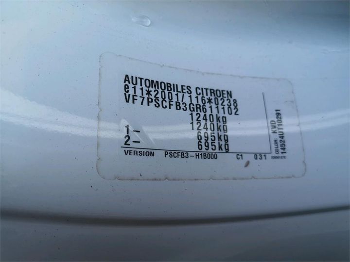 Photo 12 VIN: VF7PSCFB3GR611102 - CITROEN C1 