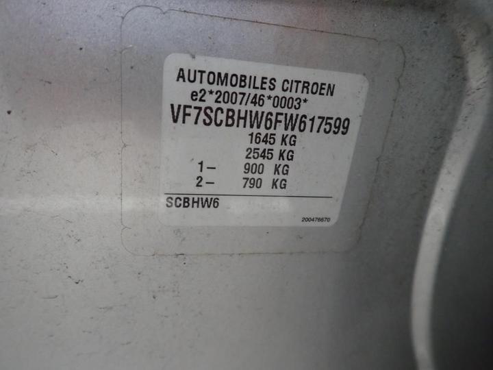 Photo 11 VIN: VF7SCBHW6FW617599 - CITROEN C3 5P 