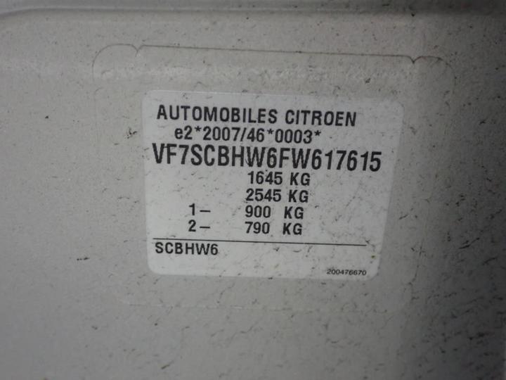 Photo 11 VIN: VF7SCBHW6FW617615 - CITROEN C3 5P 