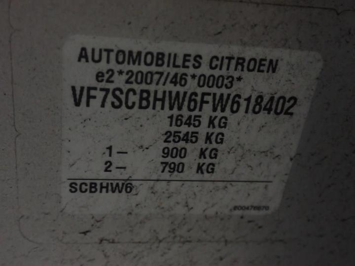 Photo 12 VIN: VF7SCBHW6FW618402 - CITROEN C3 5P 