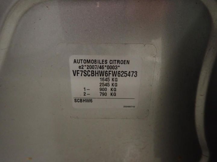 Photo 10 VIN: VF7SCBHW6FW625473 - CITROEN C3 5P 