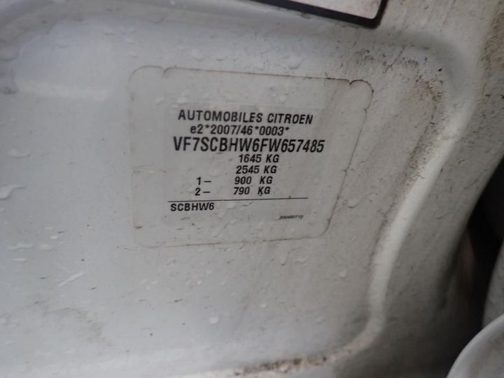 Photo 10 VIN: VF7SCBHW6FW657485 - CITROEN C3 5P ENTREPRISE (2 SEATS) 