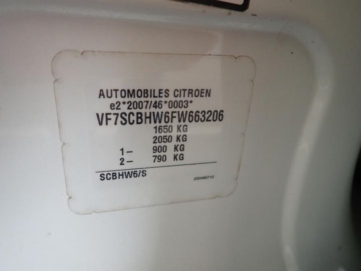 Photo 11 VIN: VF7SCBHW6FW663206 - CITROEN C3 5P 