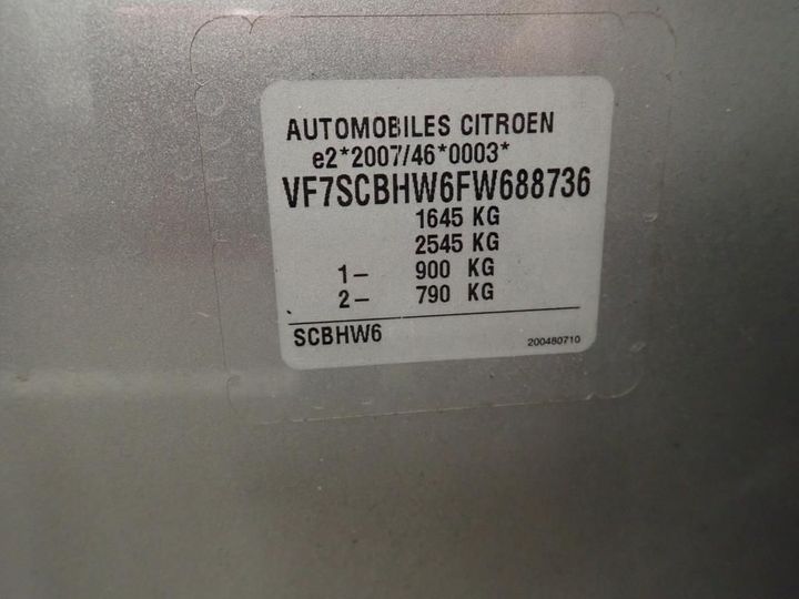 Photo 11 VIN: VF7SCBHW6FW688736 - CITROEN C3 5P 