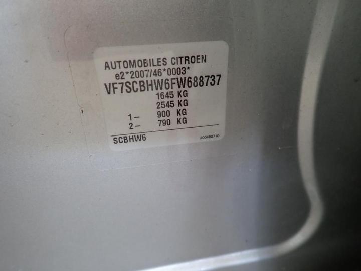 Photo 12 VIN: VF7SCBHW6FW688737 - CITROEN C3 5P 