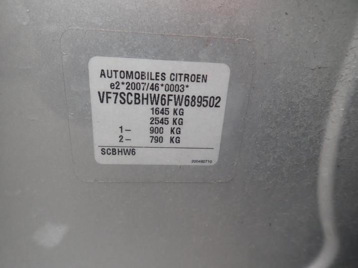 Photo 12 VIN: VF7SCBHW6FW689502 - CITROEN C3 5P 