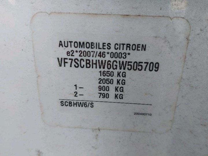 Photo 8 VIN: VF7SCBHW6GW505709 - CITROEN C3 