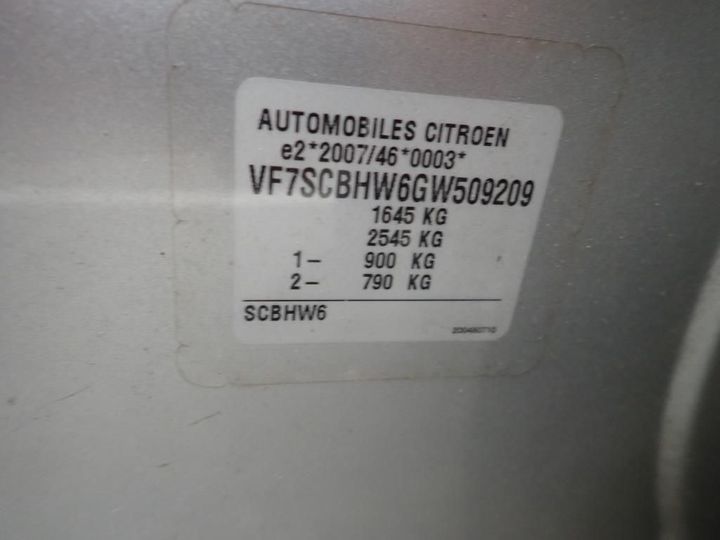 Photo 12 VIN: VF7SCBHW6GW509209 - CITROEN C3 