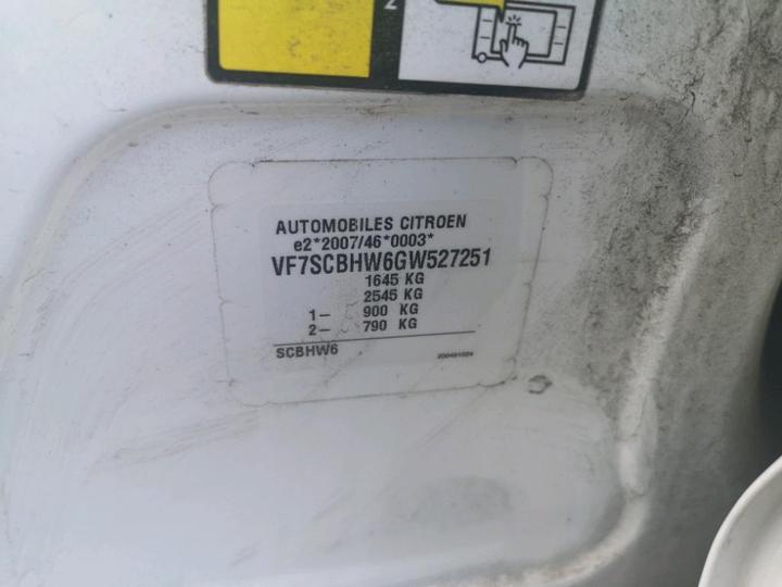 Photo 8 VIN: VF7SCBHW6GW527251 - CITROEN C3 