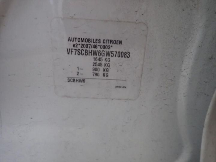 Photo 19 VIN: VF7SCBHW6GW570083 - CITROEN C3 AFFAIRE 