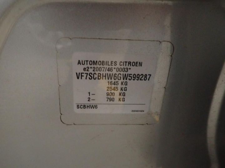 Photo 12 VIN: VF7SCBHW6GW599287 - CITROEN C3 