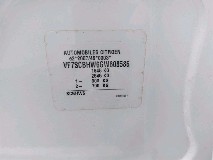 Photo 8 VIN: VF7SCBHW6GW608586 - CITROEN C3 