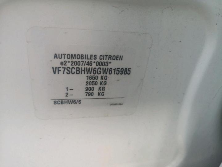 Photo 8 VIN: VF7SCBHW6GW615985 - CITROEN C3 