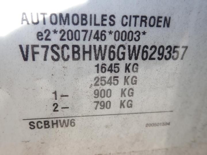 Photo 12 VIN: VF7SCBHW6GW629357 - CITROEN C3 5P 