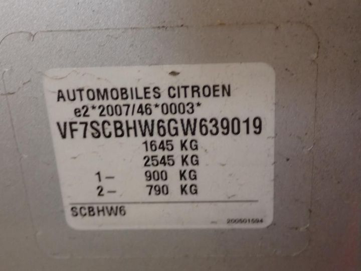 Photo 10 VIN: VF7SCBHW6GW639019 - CITROEN C3 