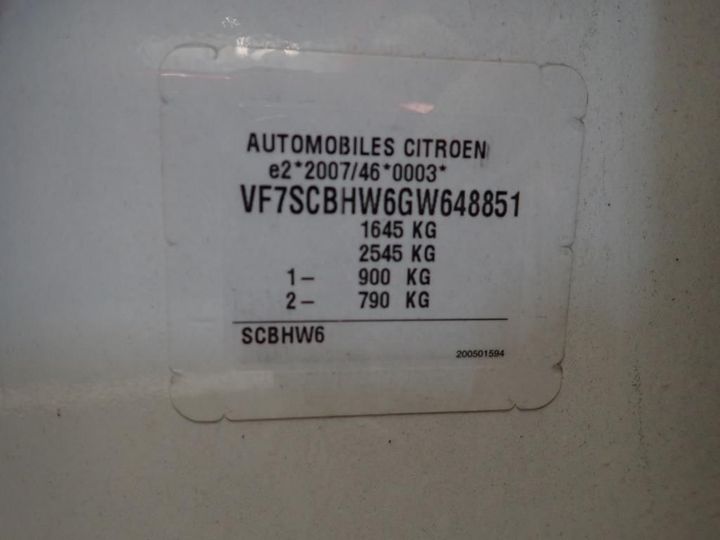 Photo 13 VIN: VF7SCBHW6GW648851 - CITROEN C3 5P ENTREPRISE (2 SEATS) 