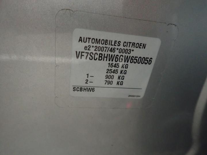 Photo 11 VIN: VF7SCBHW6GW650056 - CITROEN C3 5P 