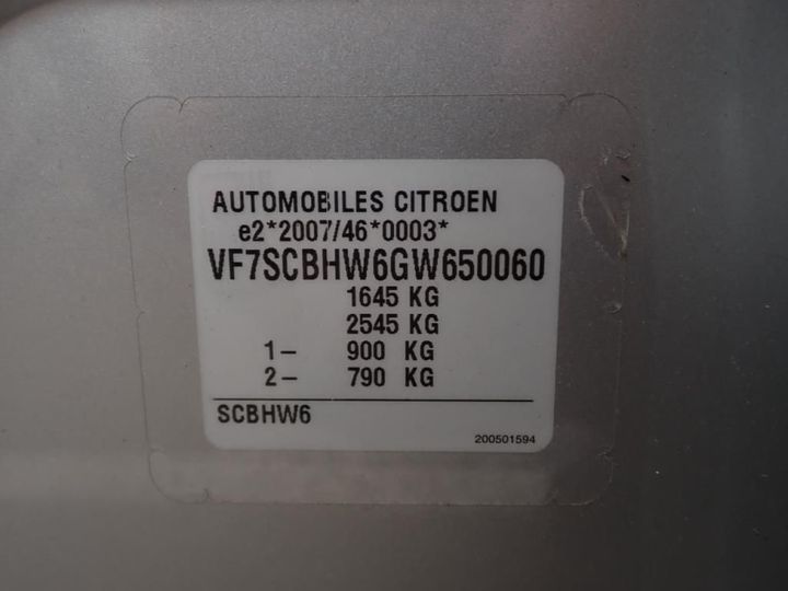 Photo 9 VIN: VF7SCBHW6GW650060 - CITROEN C3 