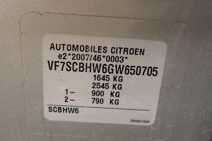 Photo 12 VIN: VF7SCBHW6GW650705 - CITROEN C3 