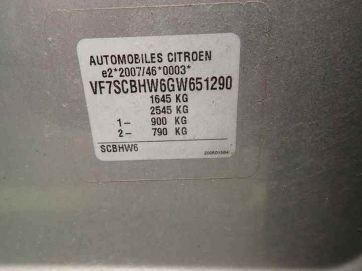 Photo 12 VIN: VF7SCBHW6GW651290 - CITROEN C3 