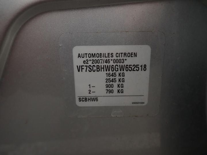 Photo 11 VIN: VF7SCBHW6GW652518 - CITROEN C3 