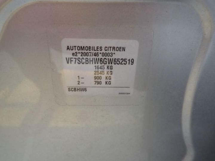 Photo 11 VIN: VF7SCBHW6GW652519 - CITROEN C3 