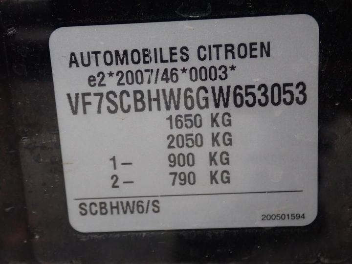 Photo 12 VIN: VF7SCBHW6GW653053 - CITROEN C3 