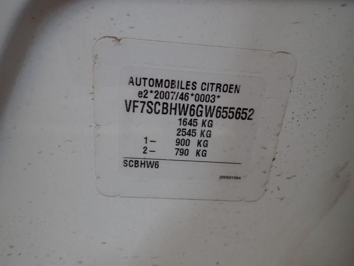 Photo 12 VIN: VF7SCBHW6GW655652 - CITROEN C3 5P ENTREPRISE (2 SEATS) 