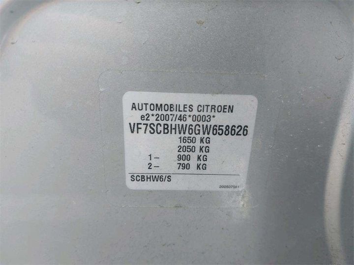 Photo 8 VIN: VF7SCBHW6GW658626 - CITROEN C3 