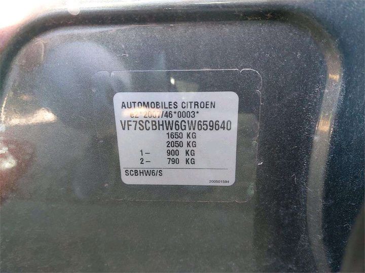 Photo 8 VIN: VF7SCBHW6GW659640 - CITROEN C3 