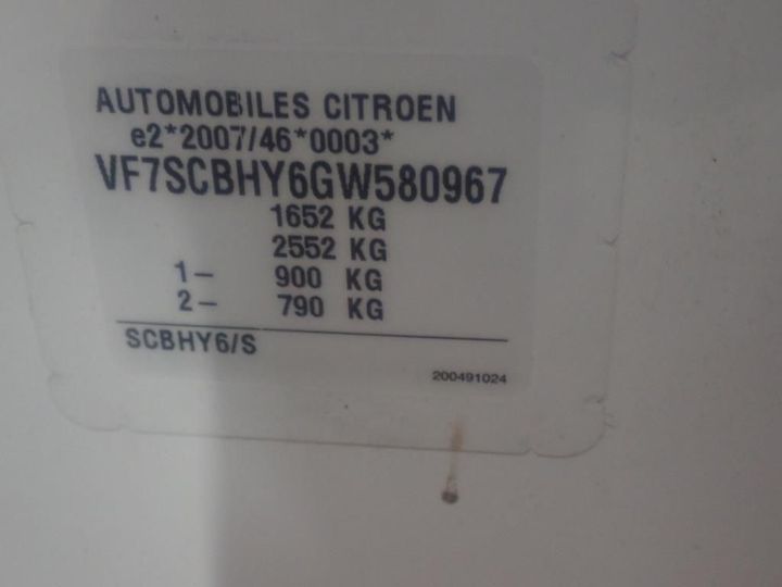 Photo 11 VIN: VF7SCBHY6GW580967 - CITROEN C3 