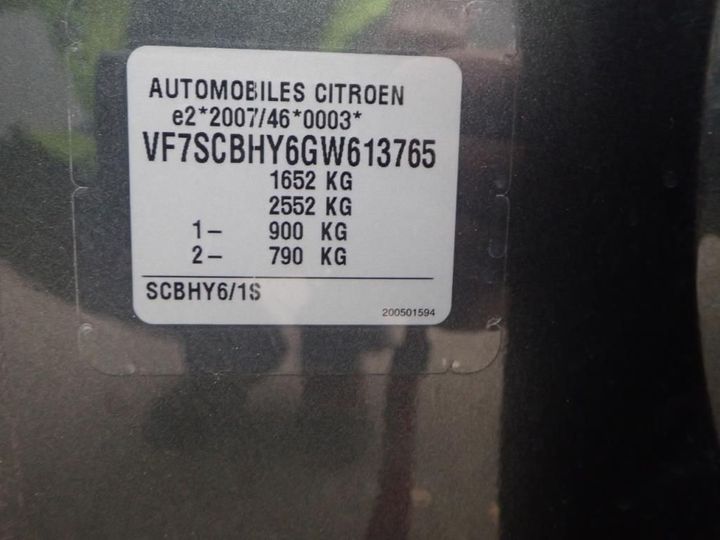 Photo 13 VIN: VF7SCBHY6GW613765 - CITROEN C3 5P 