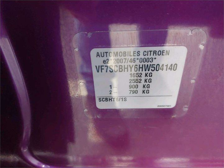 Photo 8 VIN: VF7SCBHY6HW504140 - CITROEN C3 