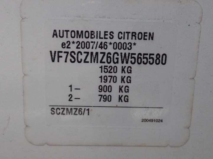 Photo 11 VIN: VF7SCZMZ6GW565580 - CITROEN C3 