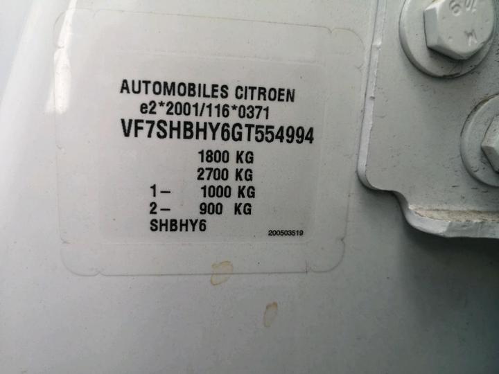 Photo 8 VIN: VF7SHBHY6GT554994 - CITROEN C3 PICASSO 