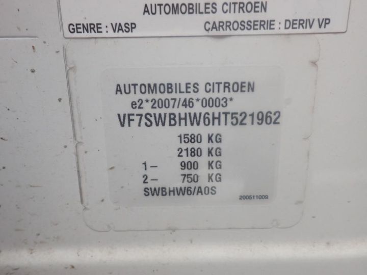 Photo 6 VIN: VF7SWBHW6HT521962 - CITROEN C3 5P ENTREPRISE (2 SEATS) 