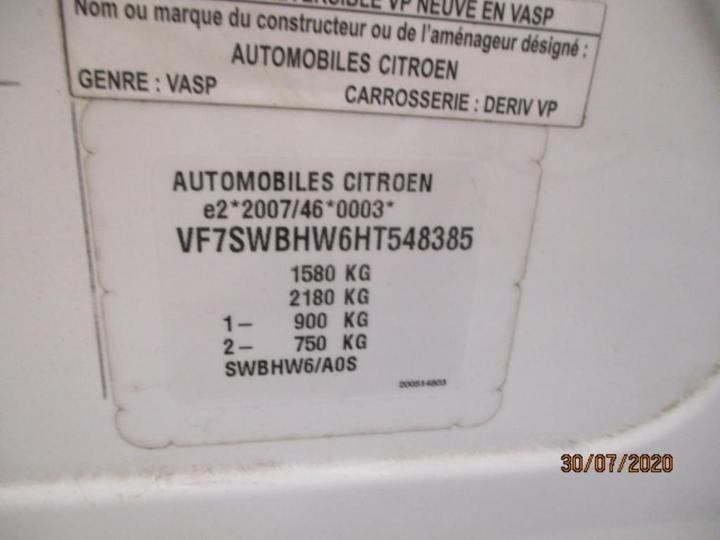 Photo 13 VIN: VF7SWBHW6HT548385 - CITROEN C3 5P ENTREPRISE (2 SEATS) 