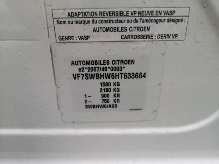 Photo 8 VIN: VF7SWBHW6HT633664 - CITROEN C3 