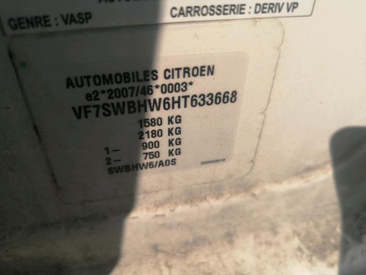 Photo 8 VIN: VF7SWBHW6HT633668 - CITROEN C3 