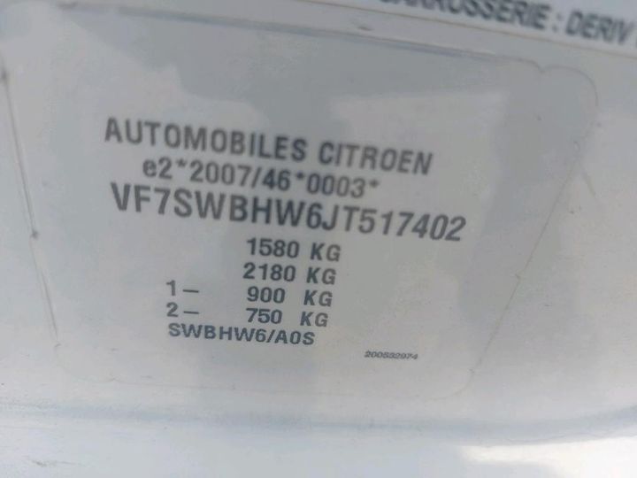 Photo 8 VIN: VF7SWBHW6JT517402 - CITROEN C3 