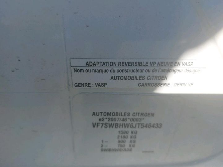 Photo 8 VIN: VF7SWBHW6JT546433 - CITROEN C3 