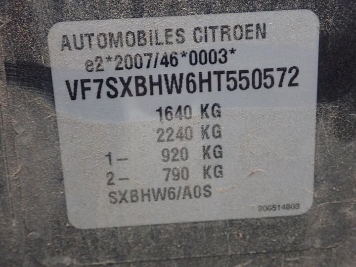 Photo 13 VIN: VF7SXBHW6HT550572 - CITROEN C3 