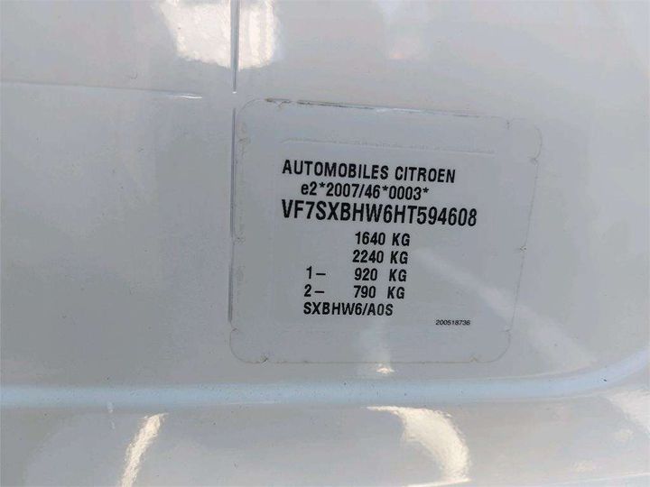 Photo 8 VIN: VF7SXBHW6HT594608 - CITROEN C3 